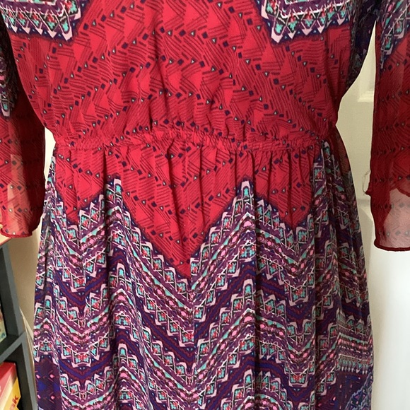 Flowy sheer lined maxi boho dress - Picture 2 of 8